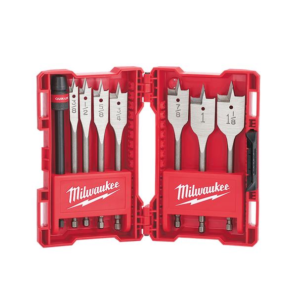 Juego de Brocas Planas (8 Piezas) Milwaukee 49-22-0175